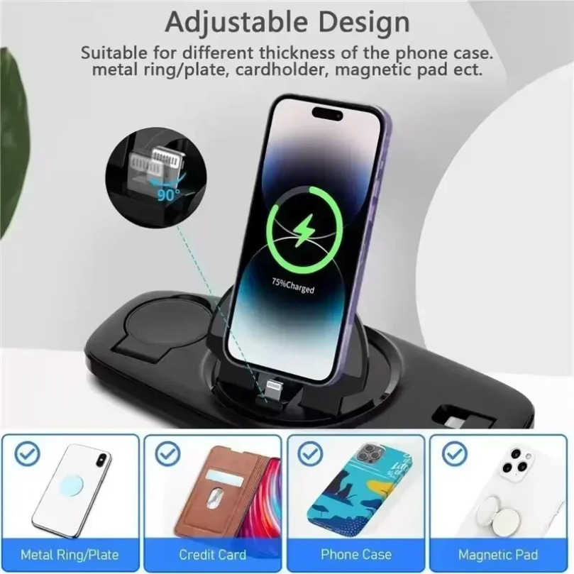 شاحن لاسلكي سريع 3 في 1 مع حام - مراجعة Smartwatch X12 وسعره