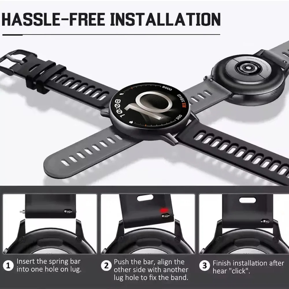 حزام سيليكون 20 مم 22 مم لساعة - مراجعة Smartwatch X2 وسعره