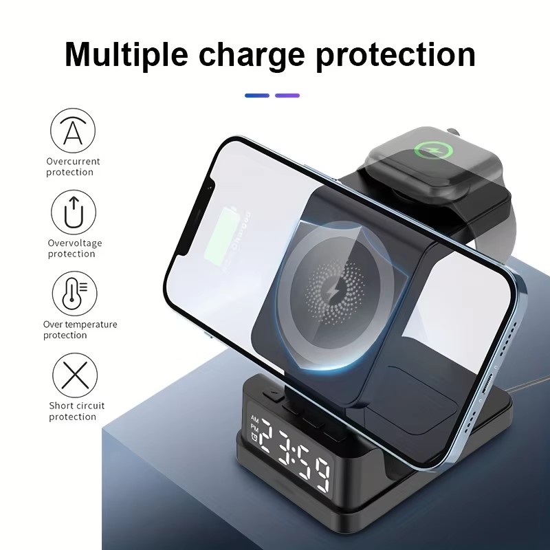 شاحن لاسلكي مغناطيسي 4 في 1 له - مراجعة Smartwatch X12 وسعره