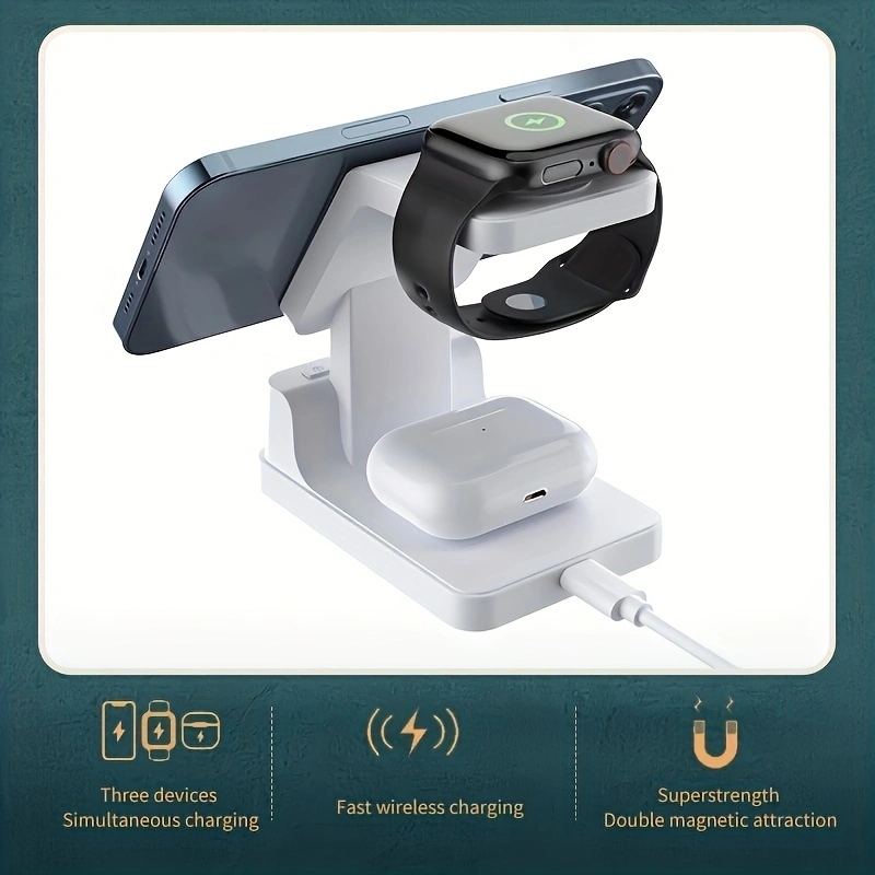 شاحن لاسلكي مغناطيسي 4 في 1 له - مراجعة Smartwatch X12 وسعره